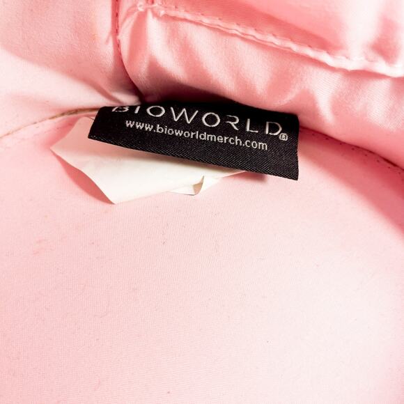 Pink Lolita Heart Shaped Crossbody Bag Purse Bioworld Pink Bow Purse - Picture 6 of 11